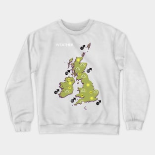 UK Weather Map Crewneck Sweatshirt